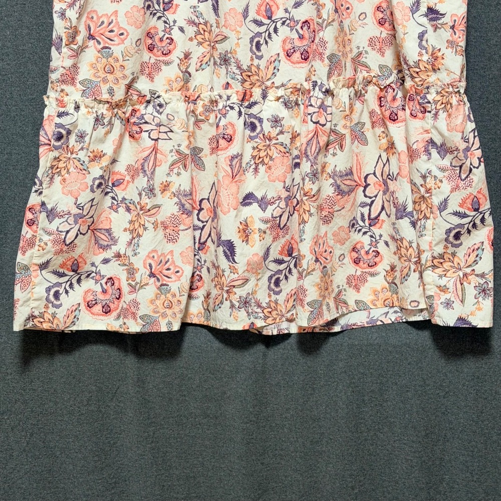Sundress Tiered‎ Sleeveless Strappy Size S Cottagecore Beachy Pastel Floral - Picture 5 of 11